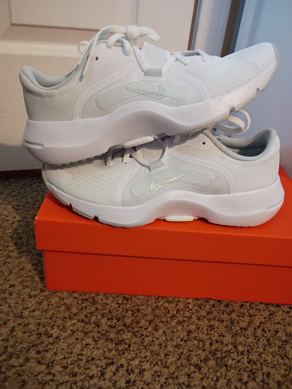 Nike Women's All-White Mesh Trainer Sneakers